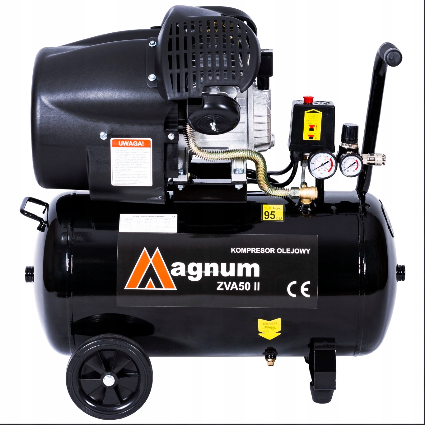 KOMPRESOR olejowy SPRĘŻARKA MAGNUM 50L 2 TŁOKI 230 Model ZVA502