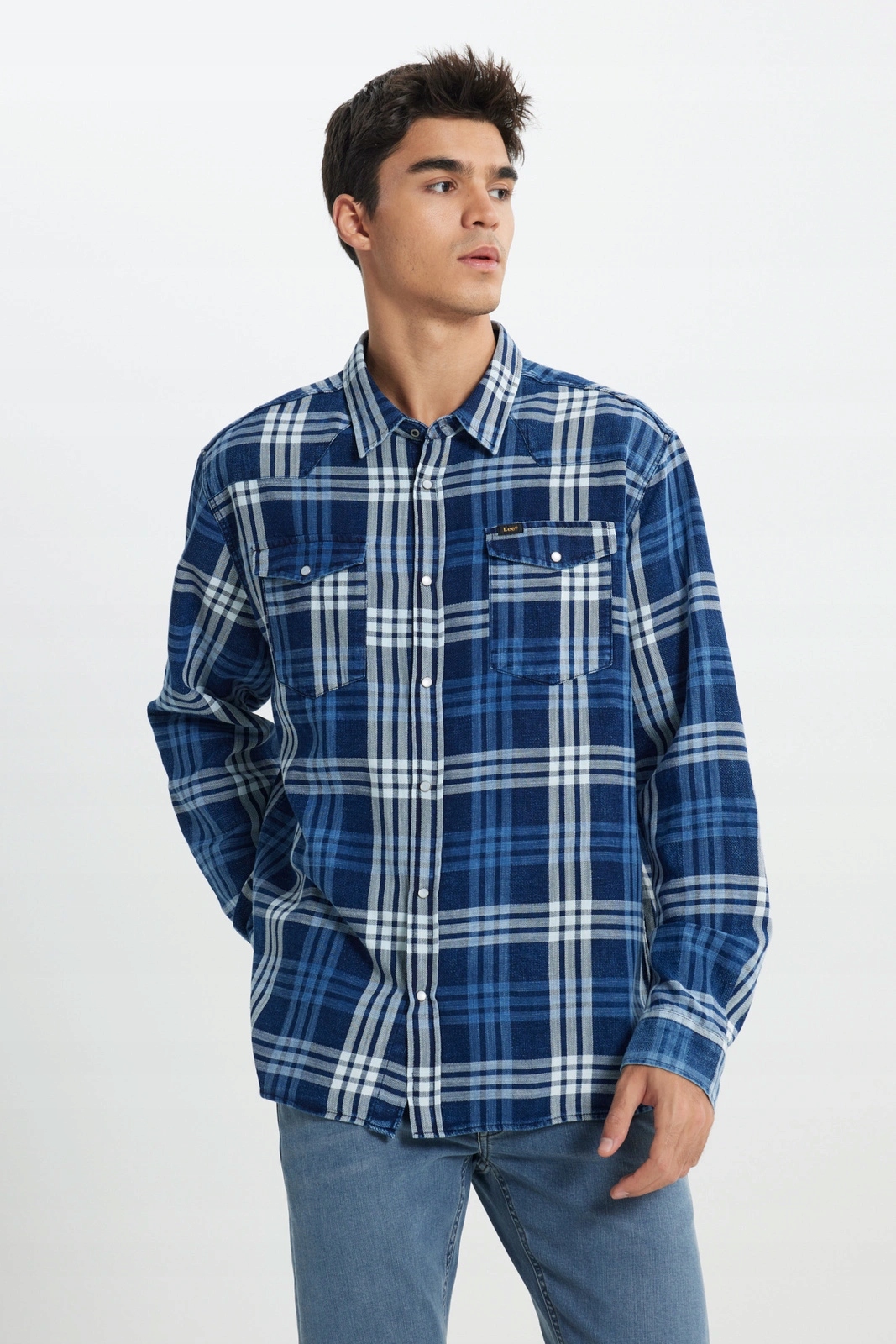 Pánská košile Lee 2 Pocket Shirt Indigo 112388504 XL