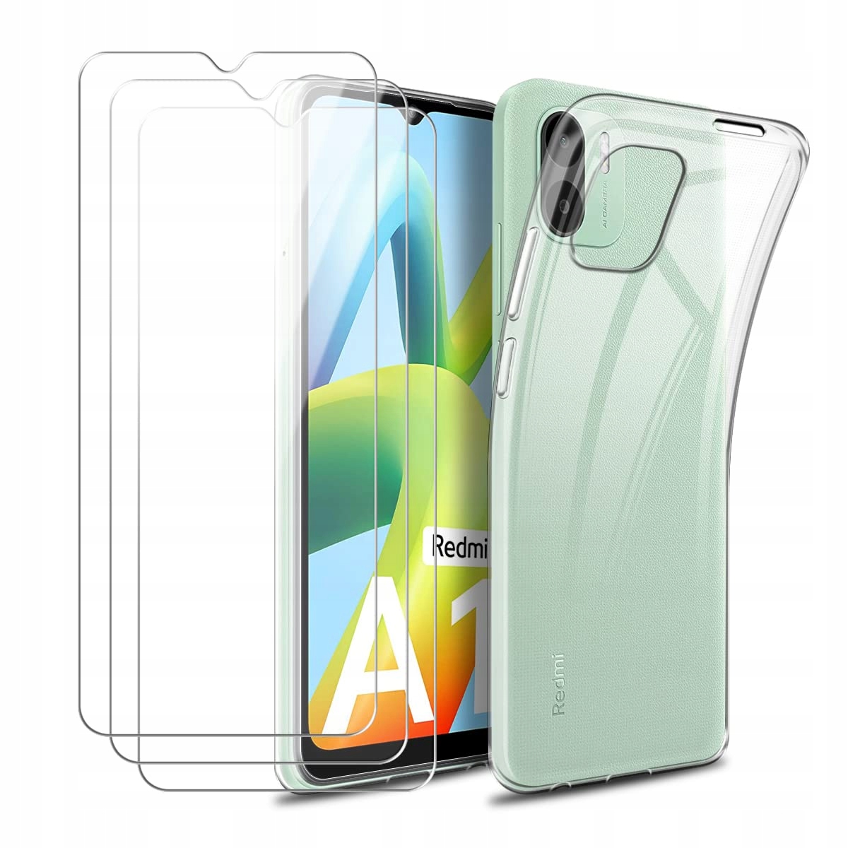 Czyoa Etui do Xiaomi Redmi A1 3 x szkło hartowane 9H ||| |||