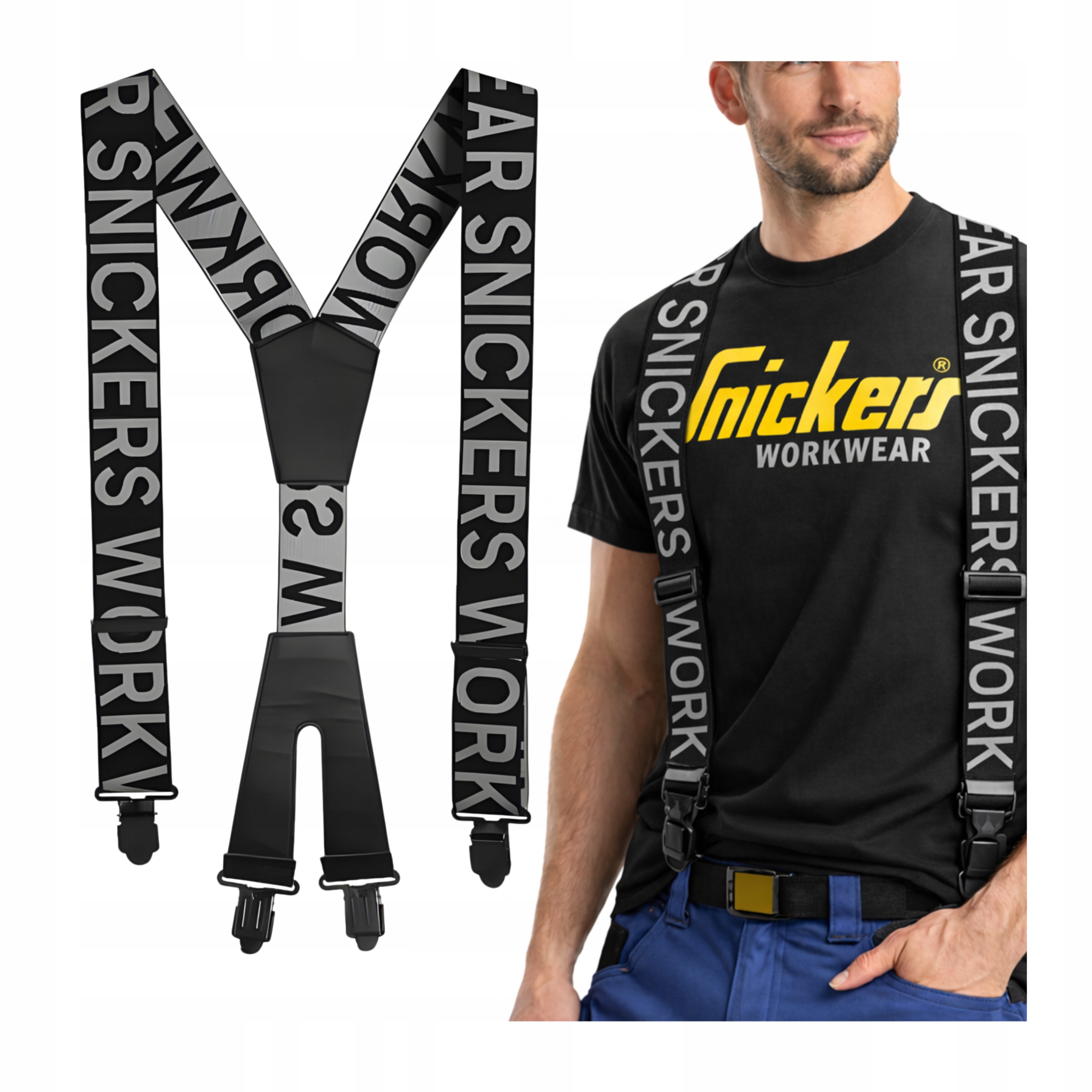 Pánské ke kalhotám elastické pracovní kalhoty Snickers 9064 černé