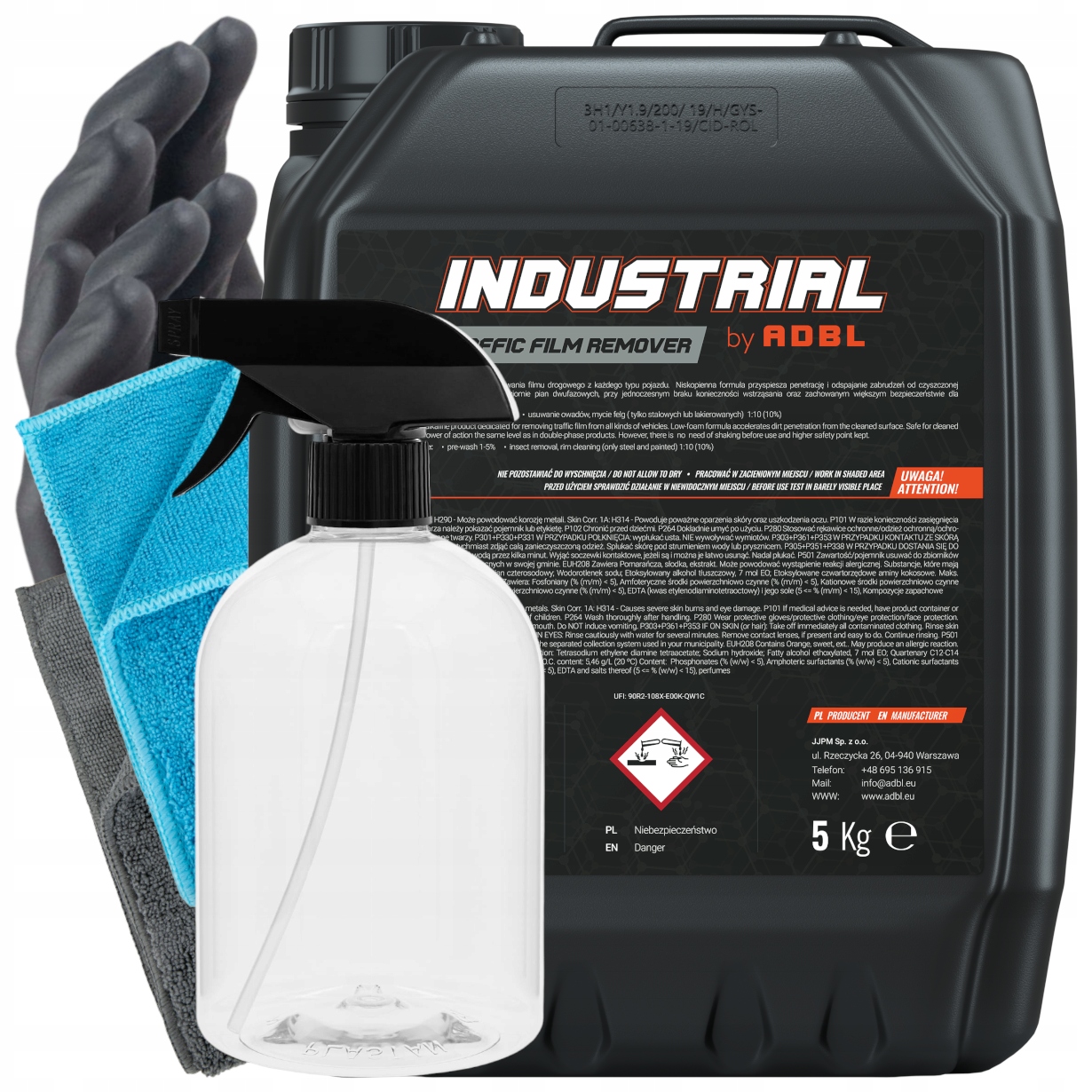 ADBL INDUSTRIAL TFR TRAFFIC FILM REMOVER 5l PRE WASH USUWA FILM DROGOWY
