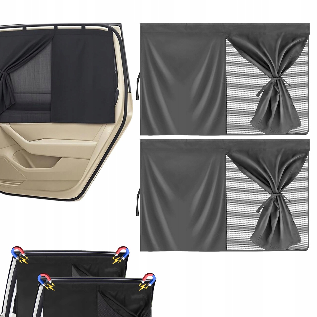 Автомобильные шторы для автомобиля, магнитная занавеска для заднего стекла, 2 шт.