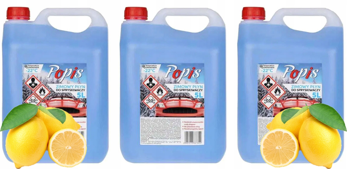 

Zimowy Płyn Do Spryskiwaczy -22 15L Zapachowy 3x5L