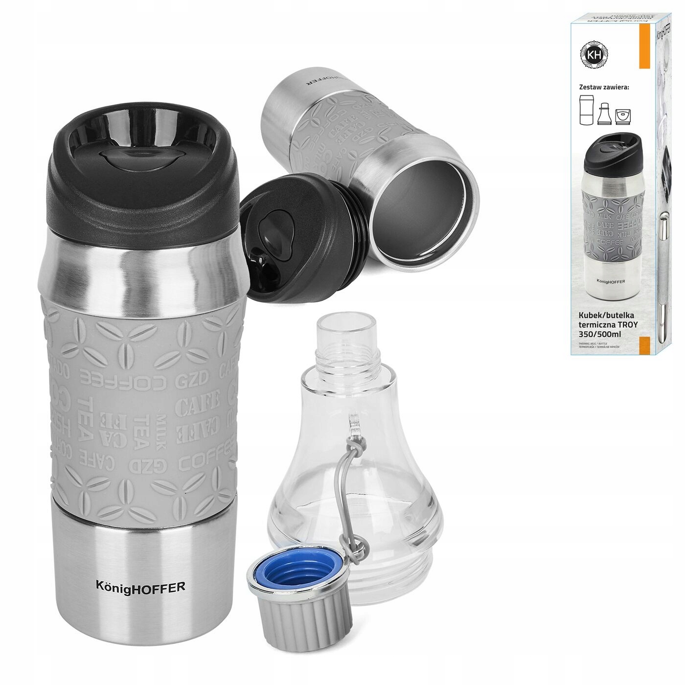 

Butelka termiczna kubek 2w1 Konighoffer Troy