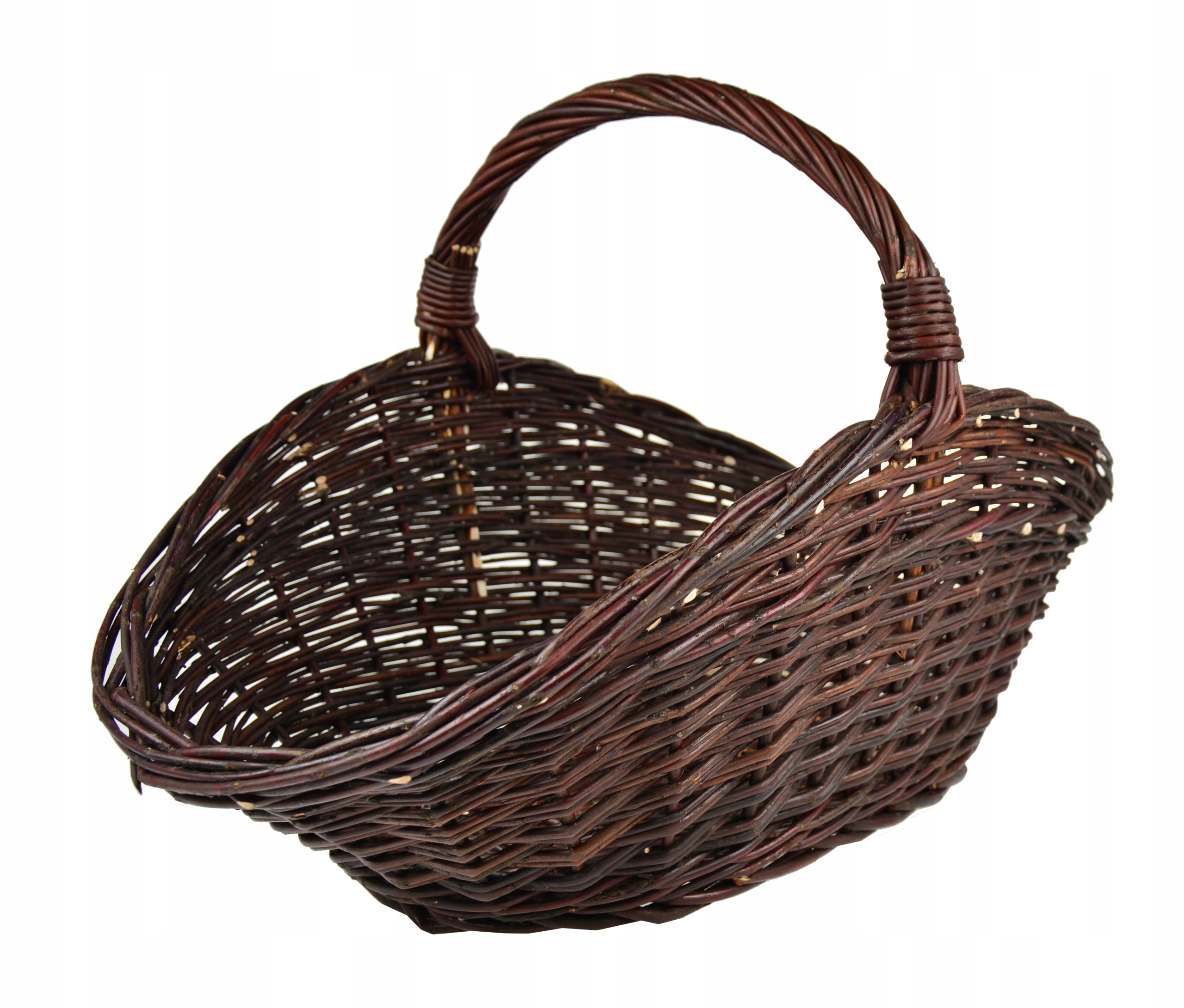 Wiklinowy KOSZ NA PIKNIK koszyk do kominka Długość (dłuższy bok) 62 cm