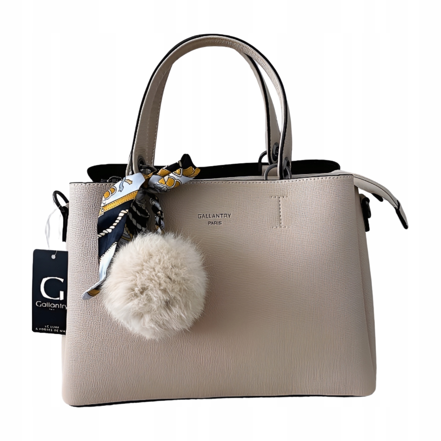 Gallantry kabelka shopperka béžová s přívěskem