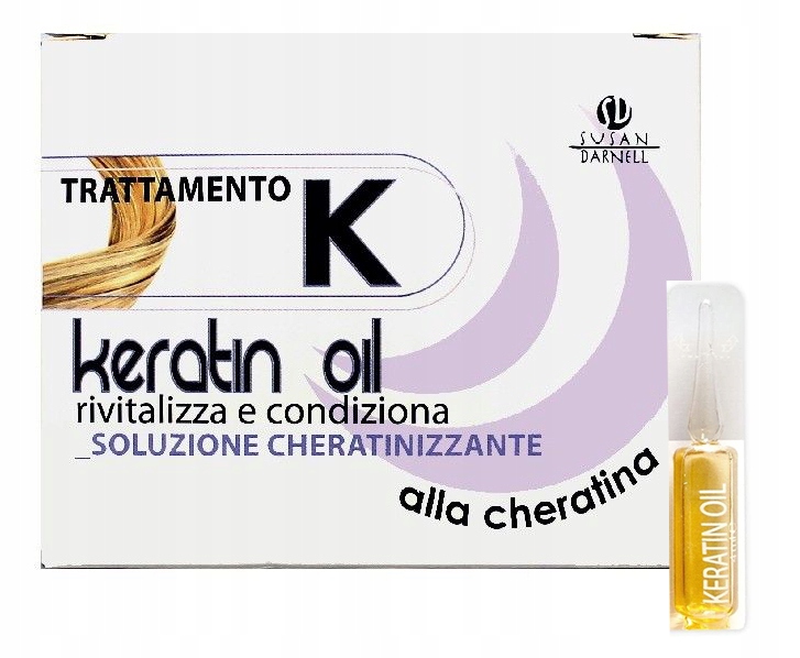 SUSAN DARNELL KERATIN OIL AMPUŁKA DO WŁOSÓW PŁYNNA KERATYNA 4ML 1 SZT.
