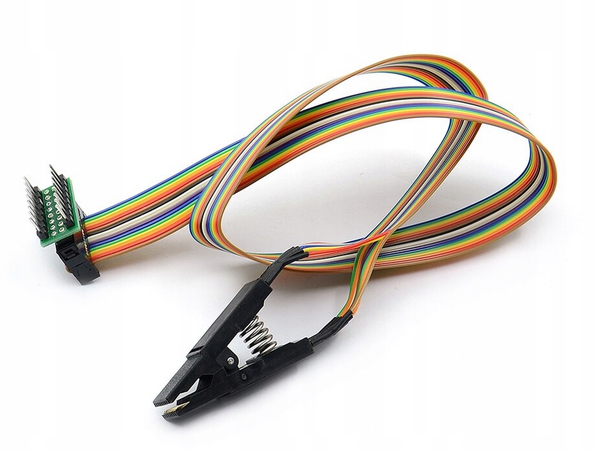 Klips testowy SOIC 16-pin R=1,27mm z przew. i adap Model so16 kabel