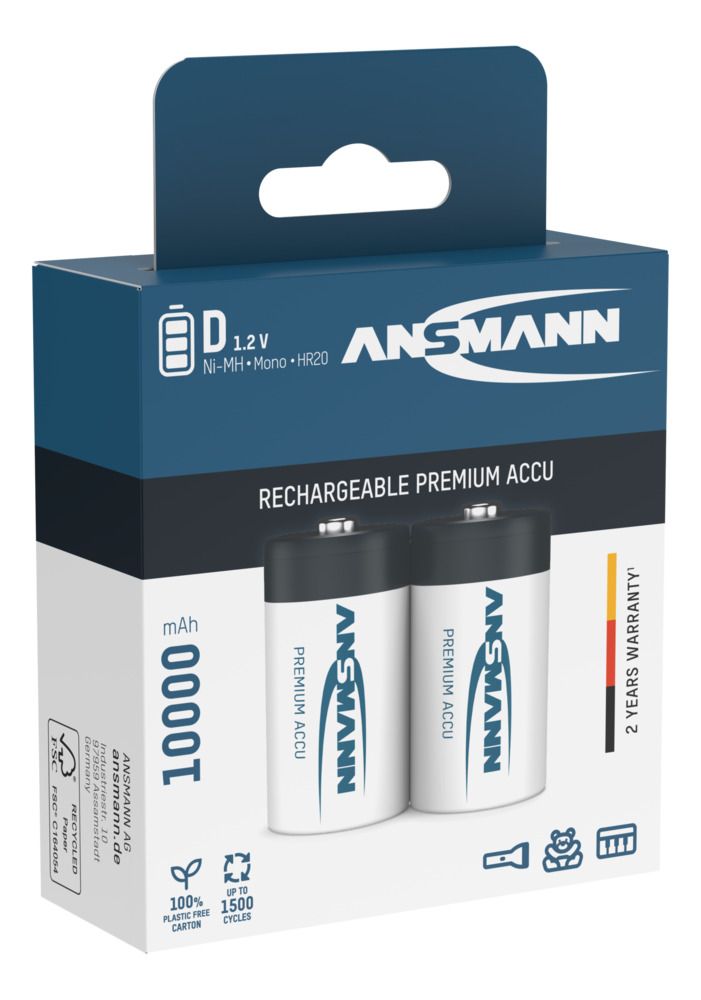 Akumulator Ansmann NiMH DR20 typ 10000 maxE 2 szt