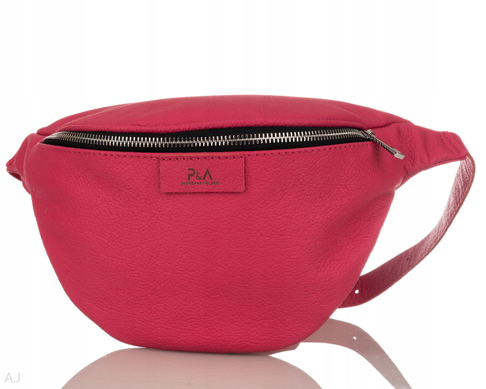 Dámská kožená ledvinka, kožená taška, crossbody na boky, prostorná