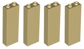 

Lego klocek słupek 1x2x5 piaskowy 4 szt. 2454 Nowy