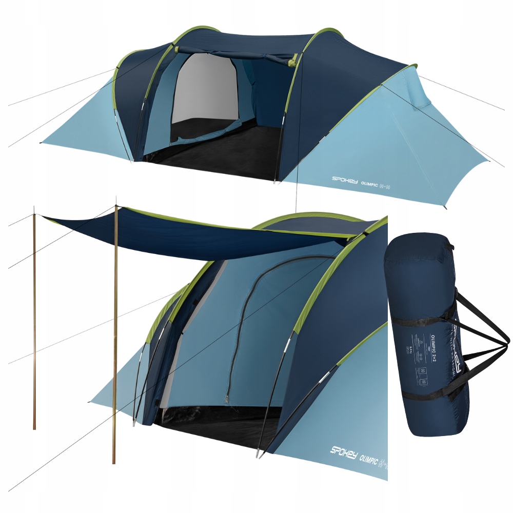 Spokey Velký Stan Kempingový pro 4 osoby se dvěma ložnicemi