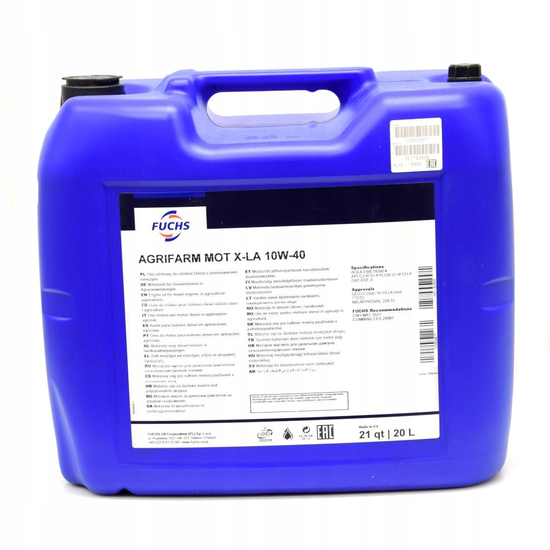 Motorový olej Fuchs Agrifarm Mot X-la 10W40 20L