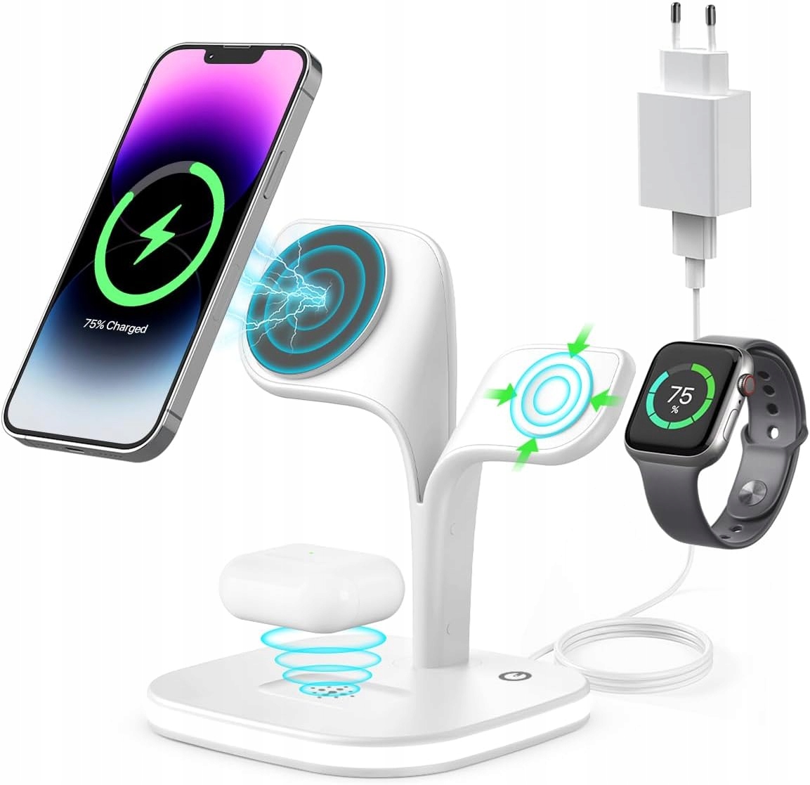 ŁADOWARKA INDUKCYJNA BEZPRZEWODOWA STACJA ŁADUJĄCA DO APPLE H097