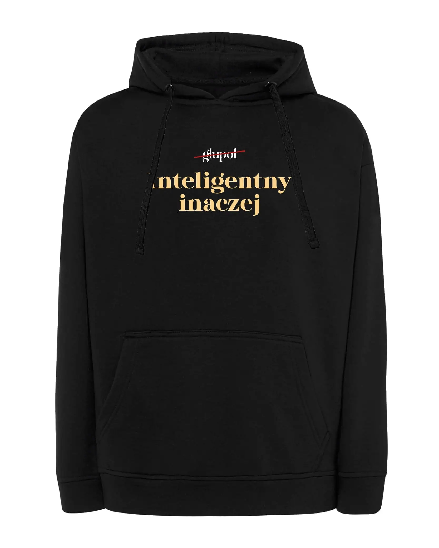 Mikina s kapucí Den mužů Směšná Můj Głupol Černá L