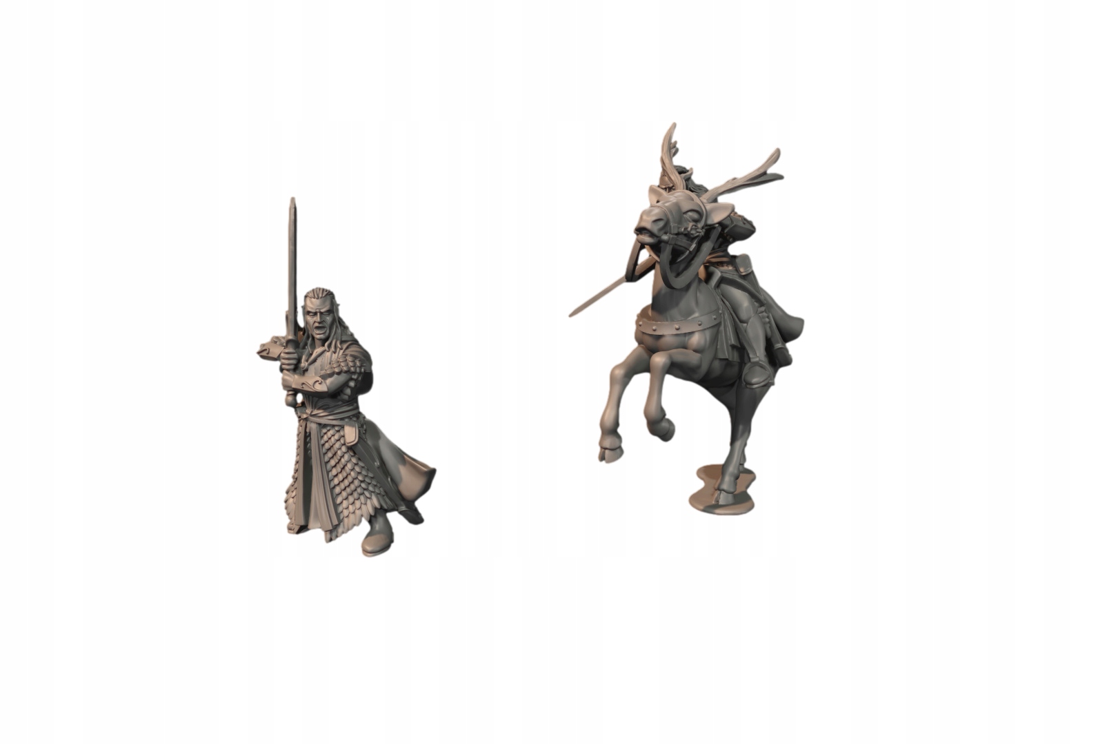 Elf Captain With Reindeer Mounted Elf na Reniferze