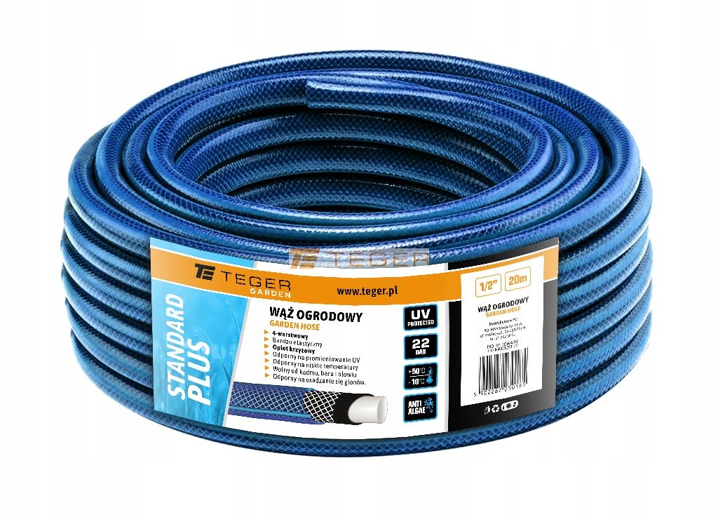 

Wąż ogrodowy Fi 1/2" 20m Standard Plus Teger