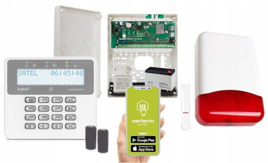 Zestaw Alarm Satel Perfecta 64 M Do Domu Aplikacja Android Lte Push Clip