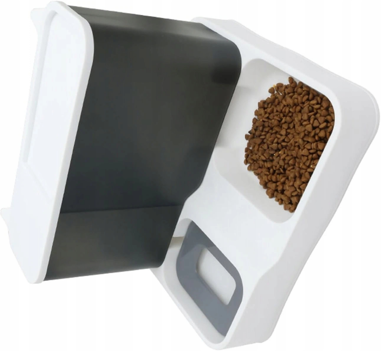 Levně Automatický Podavač Krmiva A Vody Miska Nádrž 2,8 L+1 L Šedá Pro Kočky