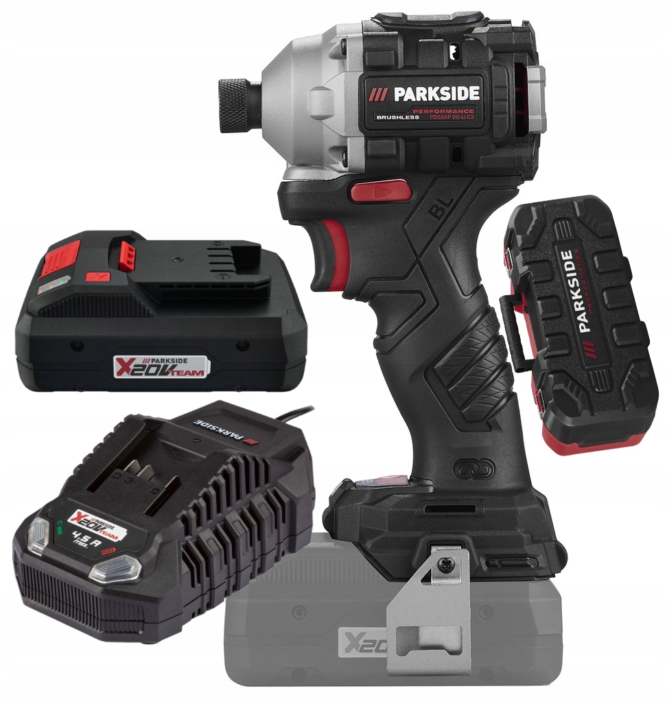 PARKSIDE PERFORMANCE WKRĘTARKA UDAROWA PDSSAP 20-Li C3 BAT 4Ah