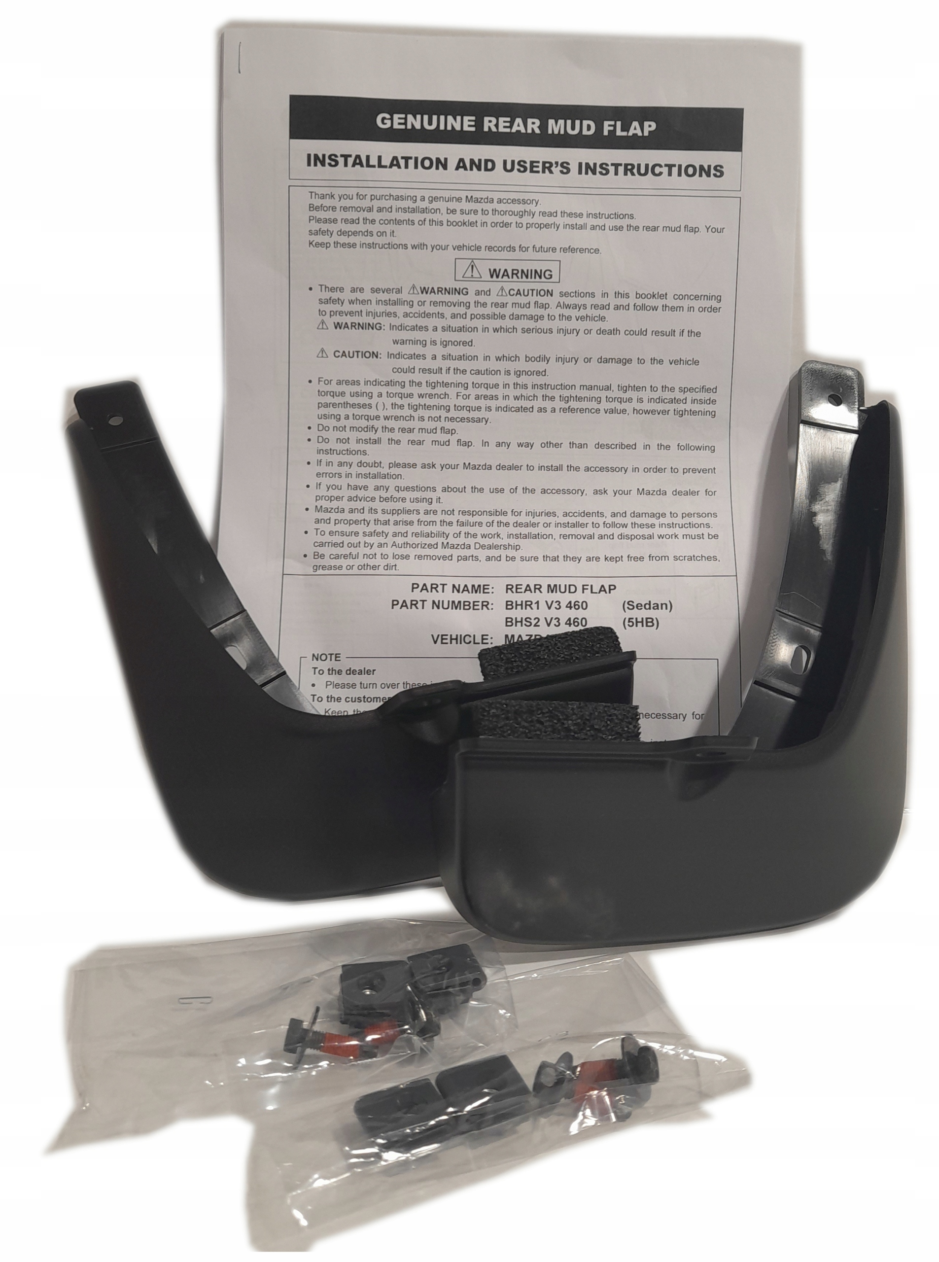 Chlapacze tylne - Mazda 3 BL 2012