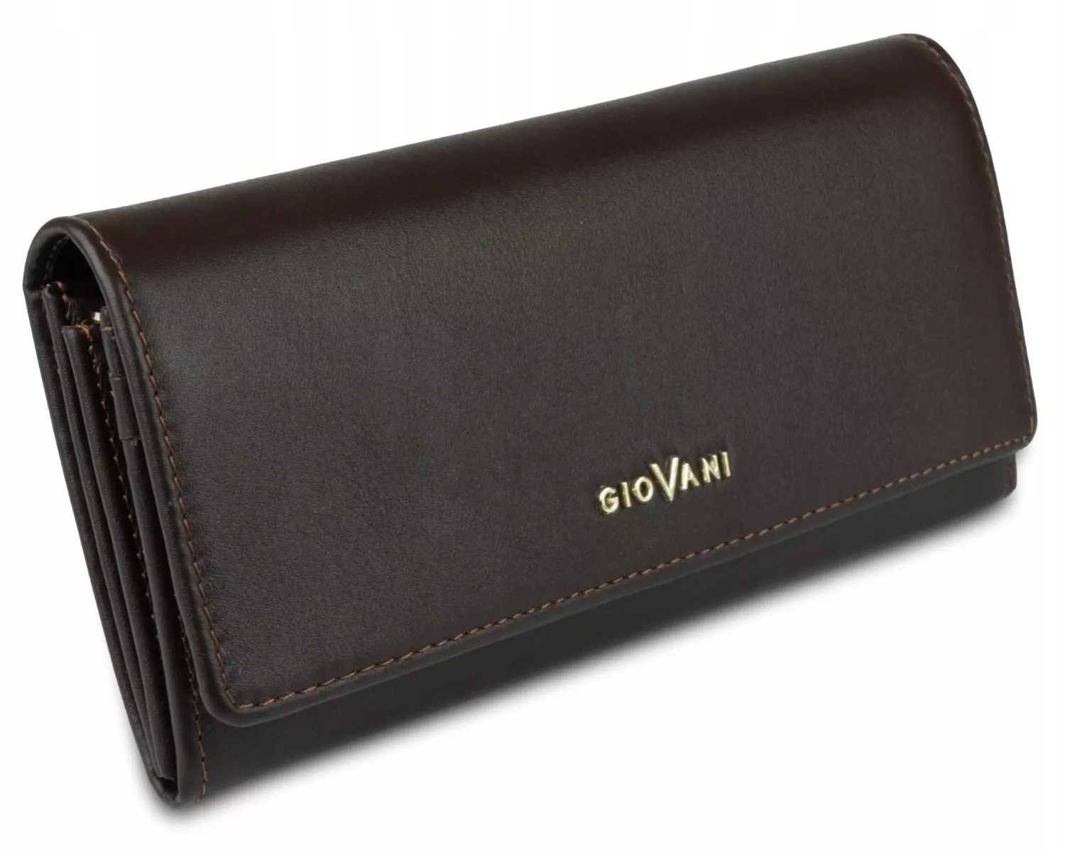 Dámská velká kožená peněženka Michela Giovani Hnědá