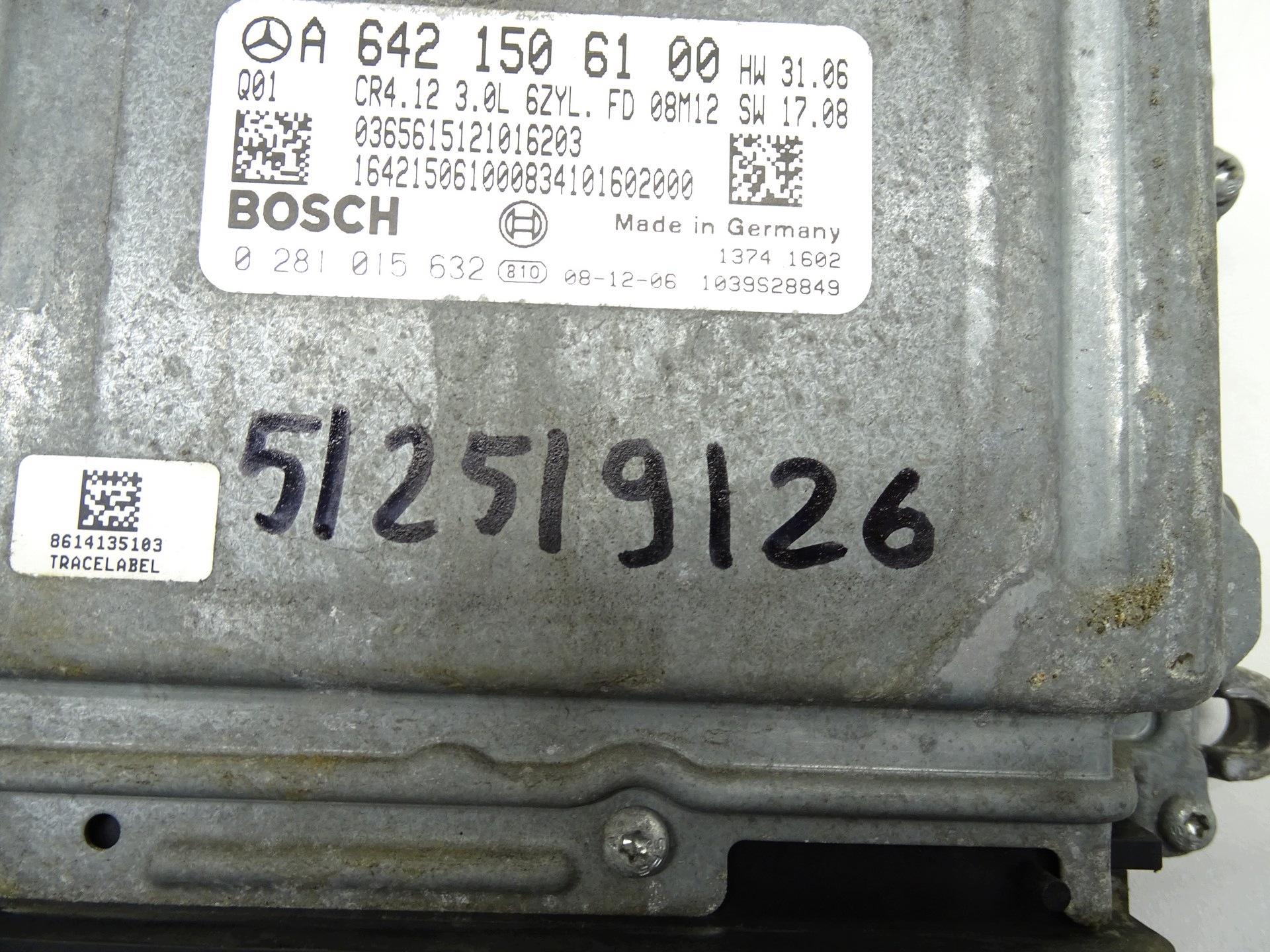 control unit of the engine 3.0 CDI MERCEDES W164 A6421506100
