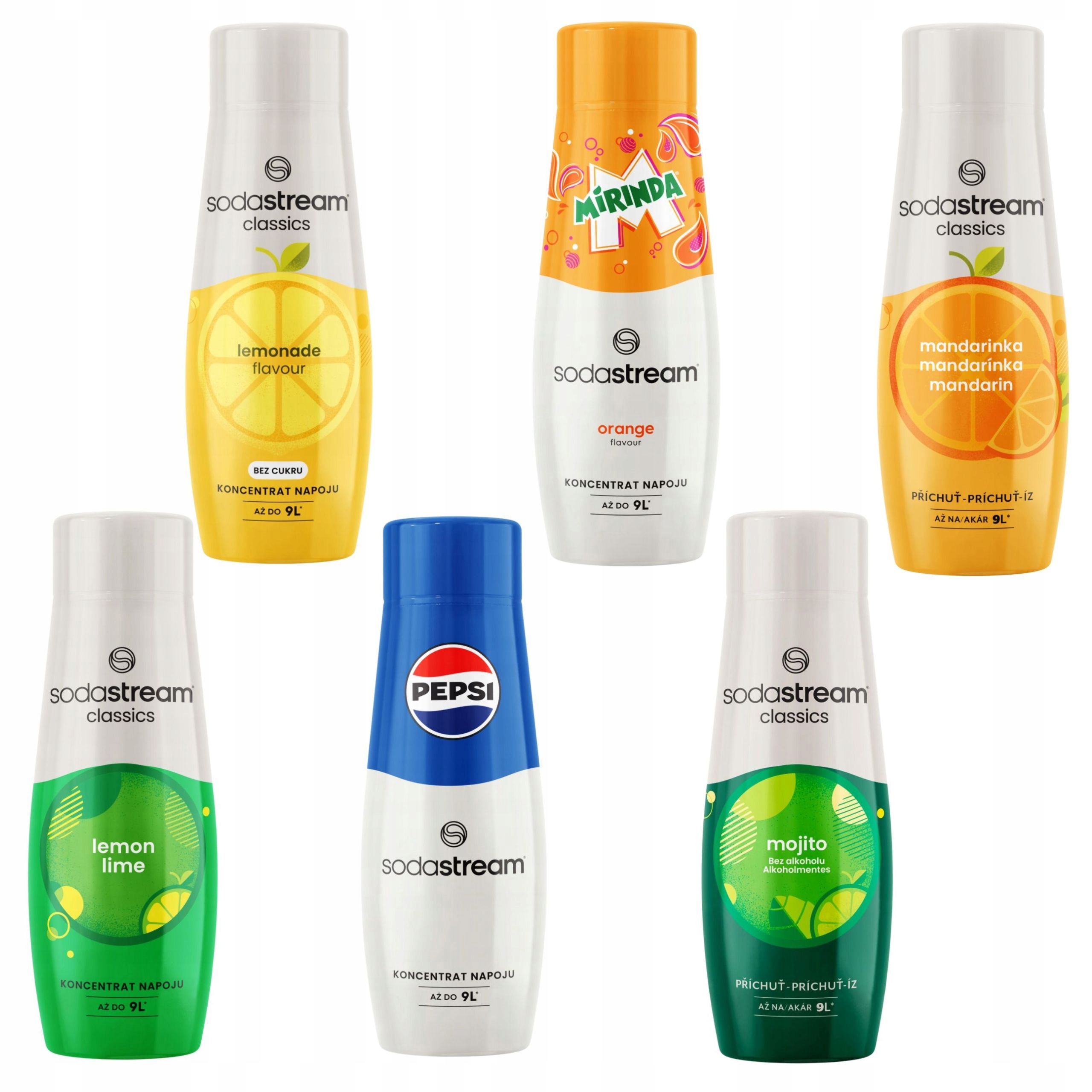 Sirup SodaStream Pepsi+ Mirinda+ Mojito+ Lemonade+ Mandarinka+ Lemon Lime