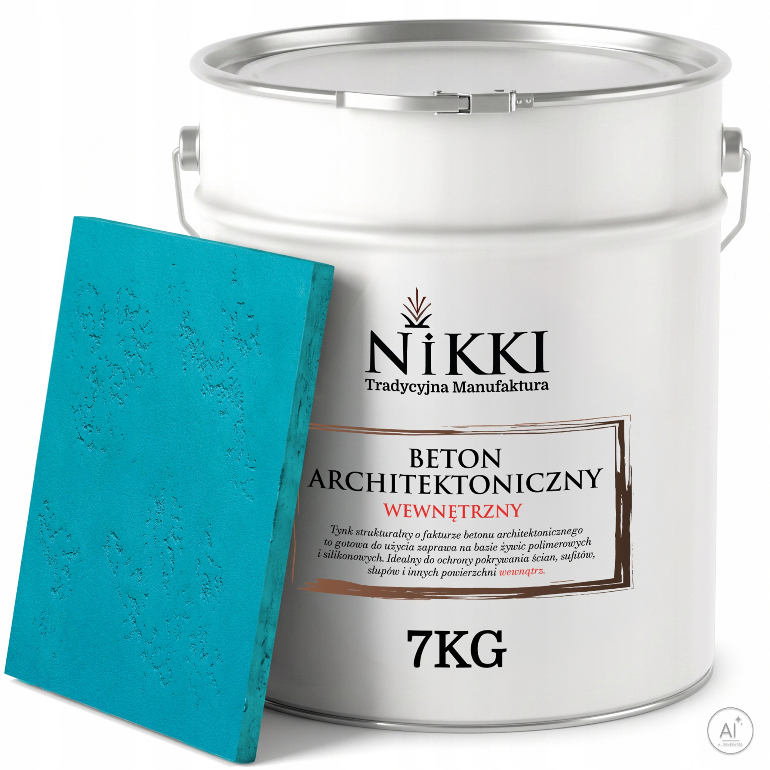 Dekorativní omítka s Betonu strukturou, vnitřní 7 kg, tyrkysová tmavá H1321
