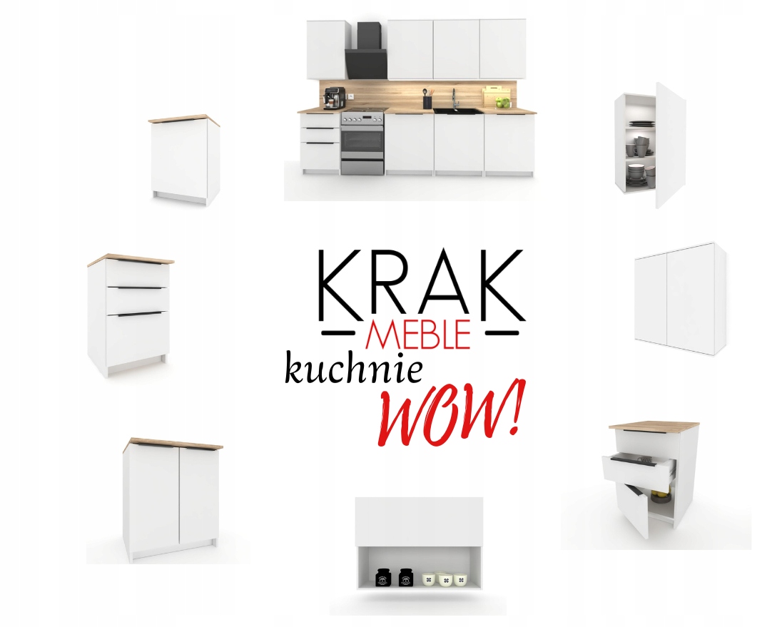 Szafka Kuchenna Wisząca Górna Premium KIRA Biała 40cm tip-on Blum Kolor mebla biały
