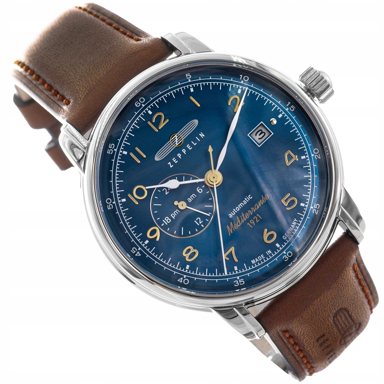 Pánské hodinky Zeppelin 9668-3 Mediterranee Automatické Datumovka Klasické