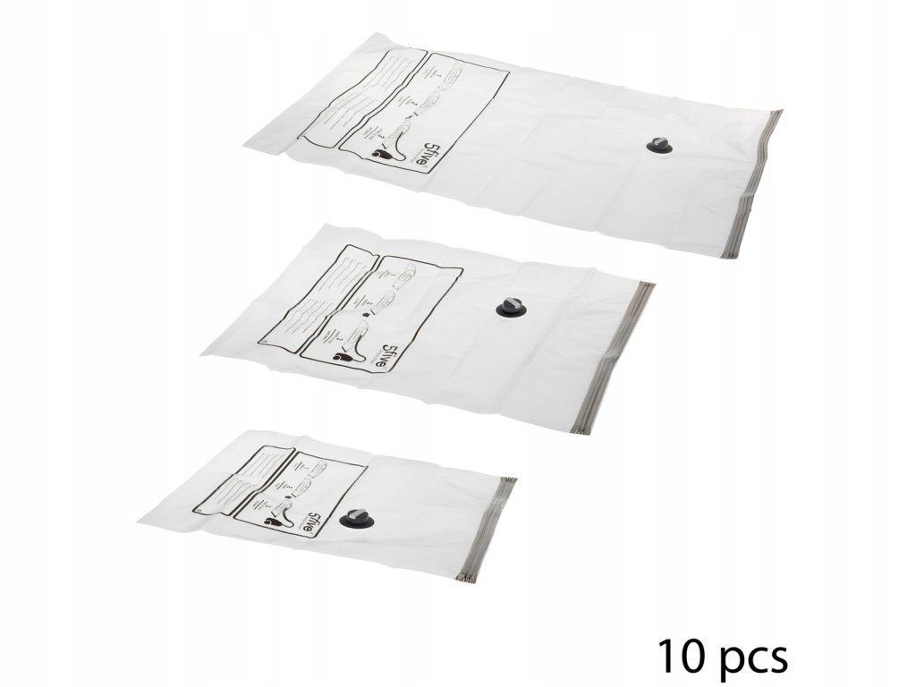 Levně Vakuové sáčky na oblečení, 10 ks