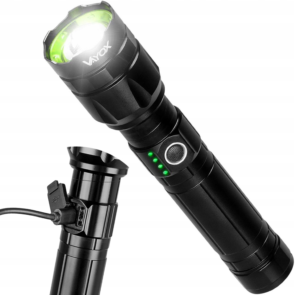 Taktická Led svítilna 30W 1060lm Vayox VA0108 dosah 627 m IPX5 náramek