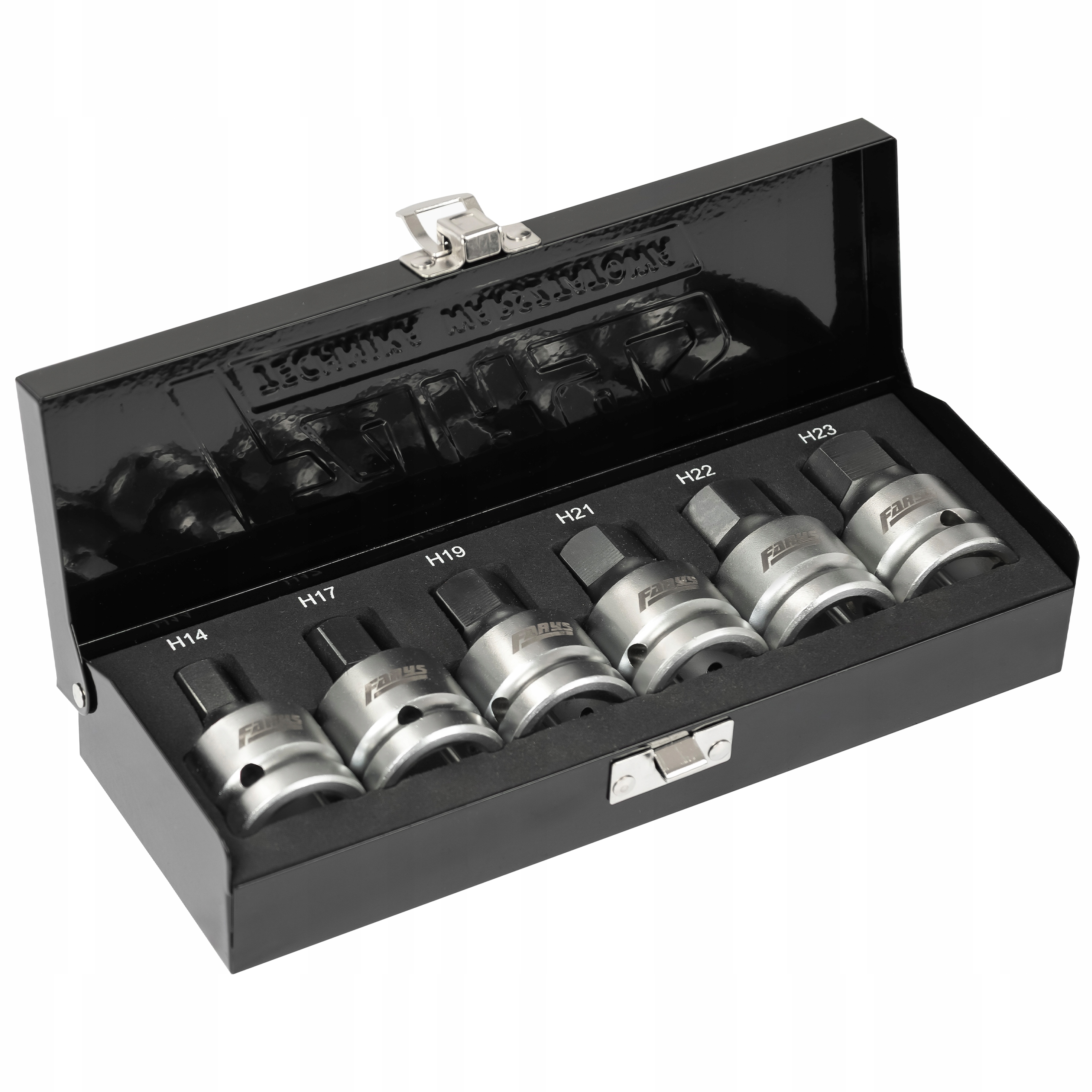 Sada nástavců Imbus Hex 3/4 14-23 mm 6el Kovová Krabička Farys