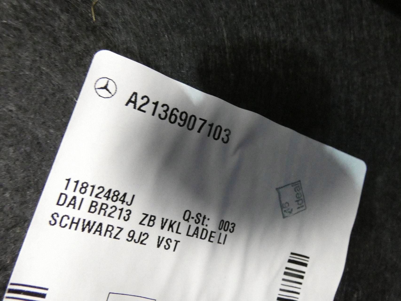 MERCEDES E KLASA W213 KOMBI side upholstery boot left rear part