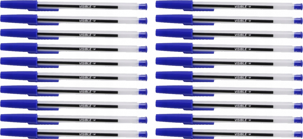 

100x długopis Niceday Stick Visible 1mm niebieski