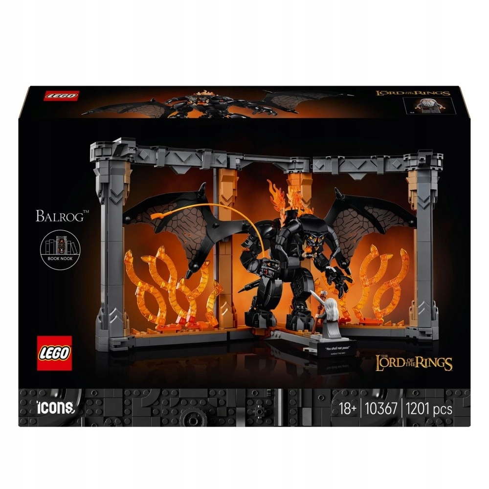 Lego Icons Pán prstenů Book nook s Balrogem 10367