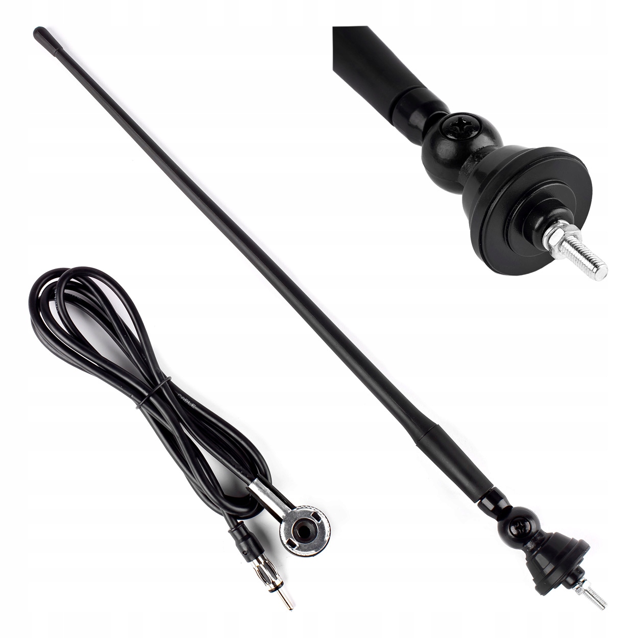 

Antena Samochodowa Bat Maszt 34cm adapter AMiO
