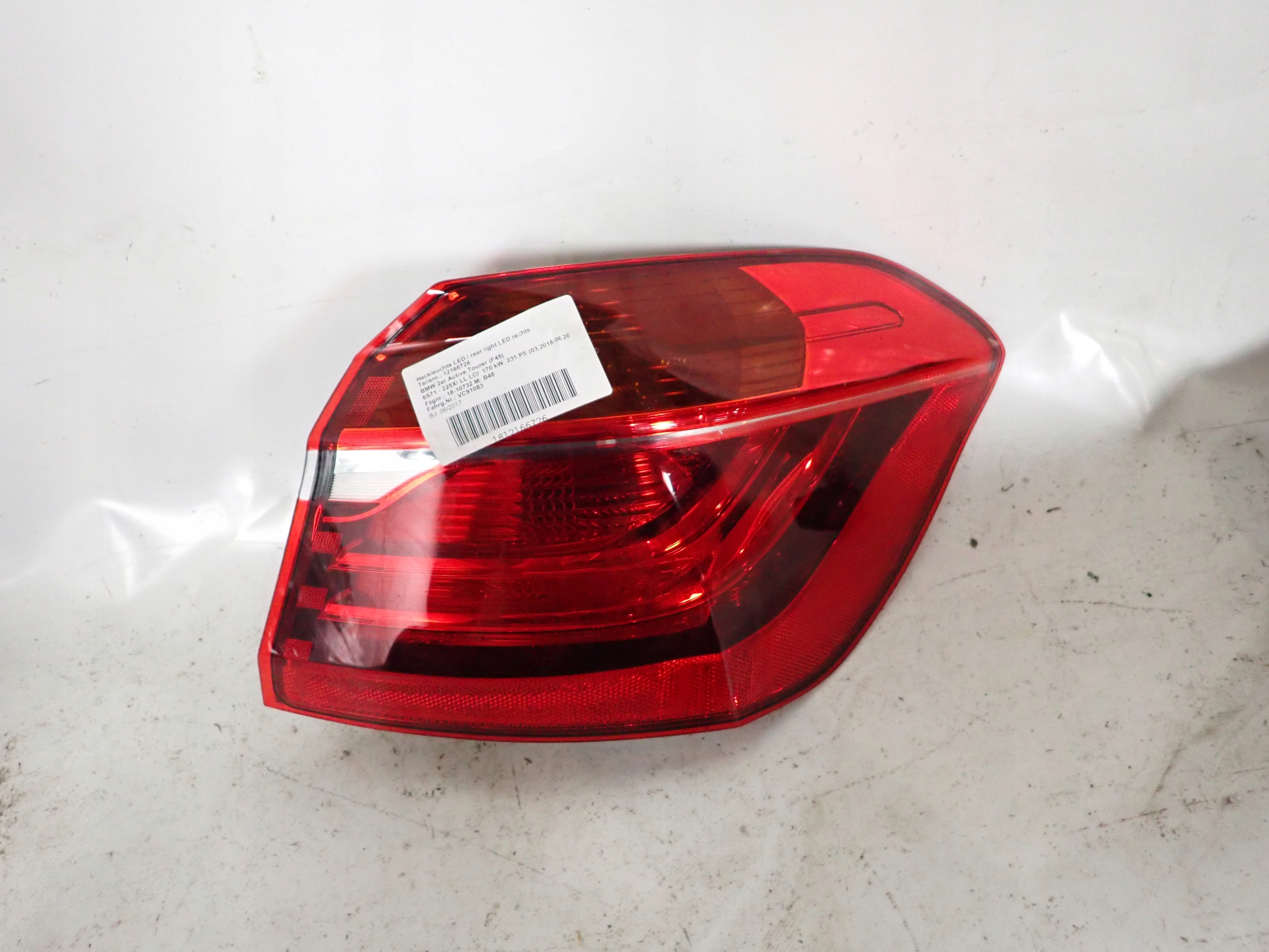 BMW 2 F45 ACTIVE TOURER 14- light right rear part rear