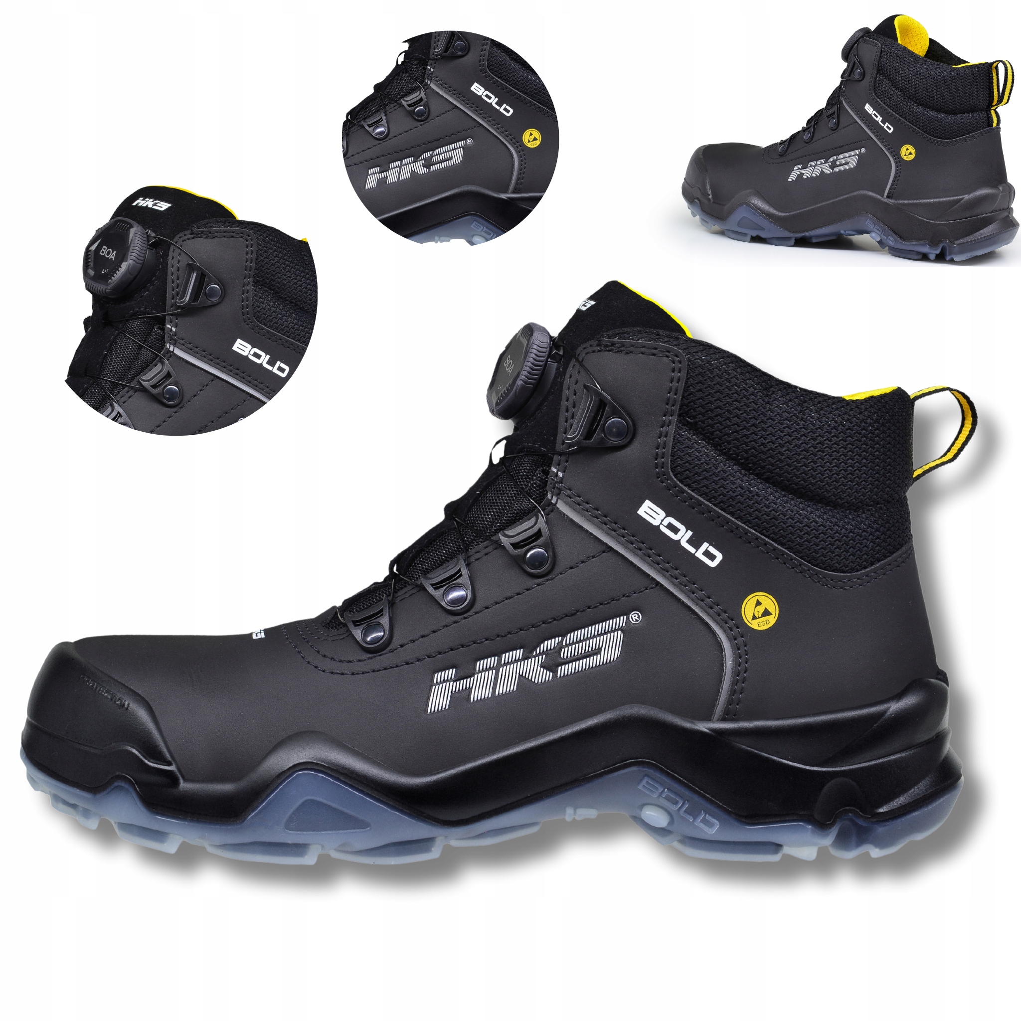 Lekkie Buty Robocze Trzewiki Ochronne S3 Src Bhp Obuwie Hks Drive 1 Vtp Boa