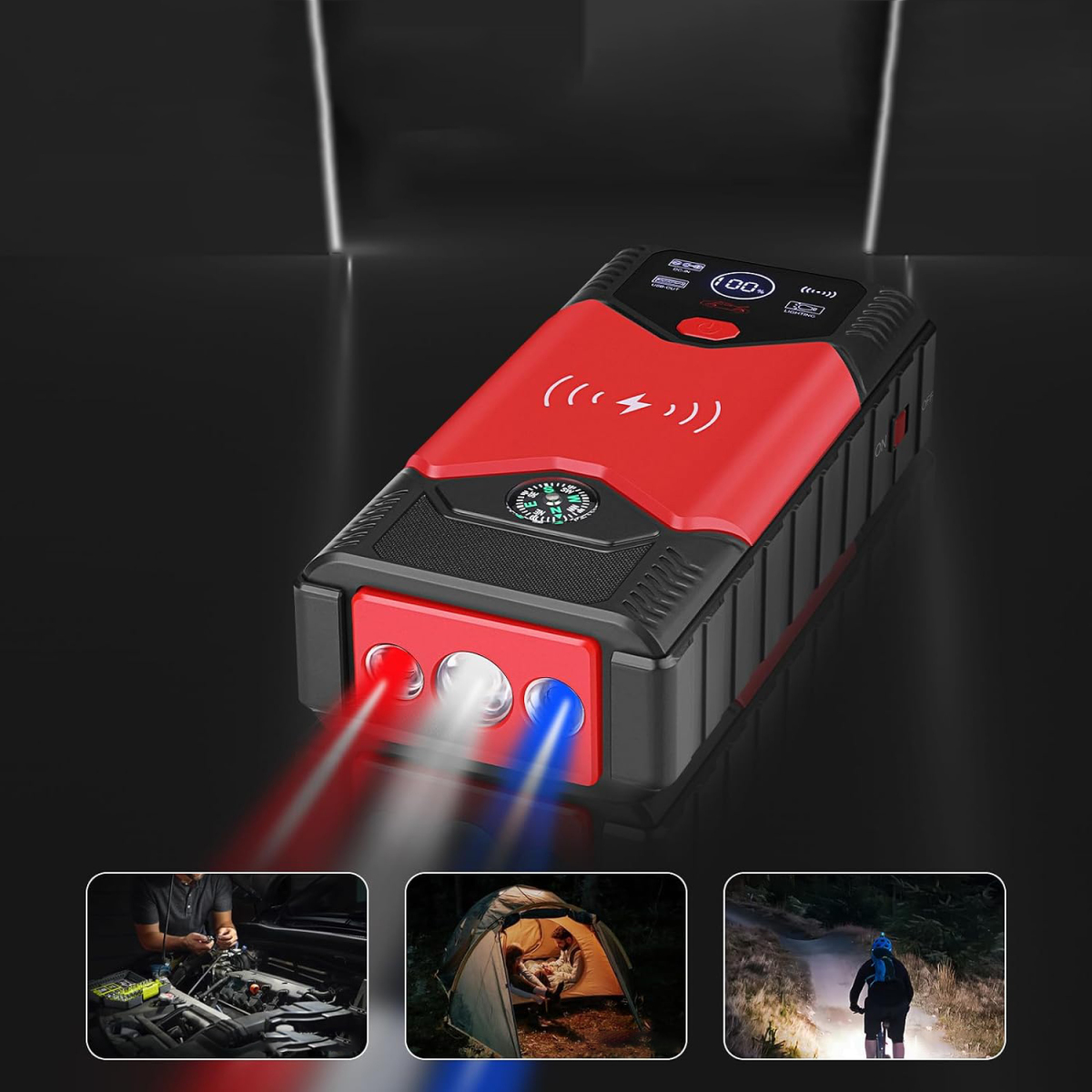 MOCNY ROZRUSZNIK SAMOCHODOWY POWERBANK URZĄDZENIE ROZRUCHOWE 20000MAH Informacje o bezpieczeństwie CE