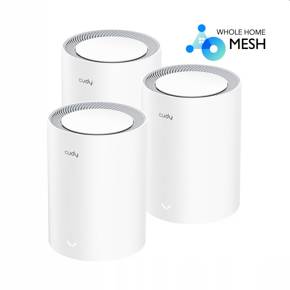 Cudy M1800 AX1800 Wi-Fi 6 Mesh Solution 3-Pack, Dual-Band, 1201+574Mbps…