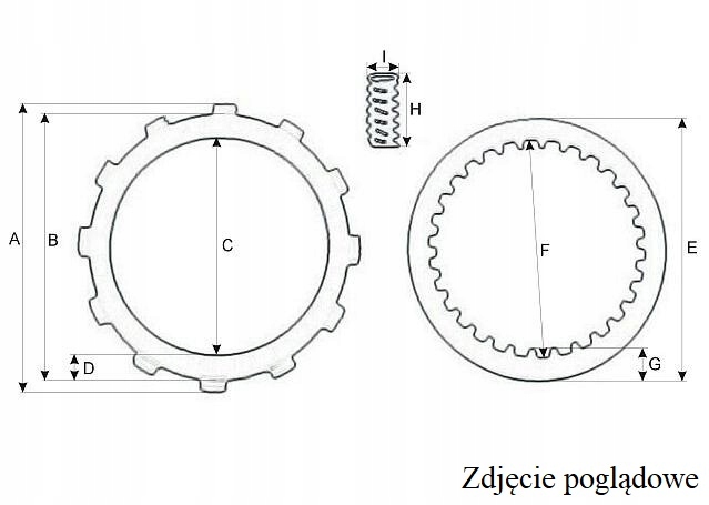 TARCZE SPRZĘGŁOWE SPRZĘGŁA YAMAHA YZ 250 2001-2007 Numer katalogowy części TS-013-1
