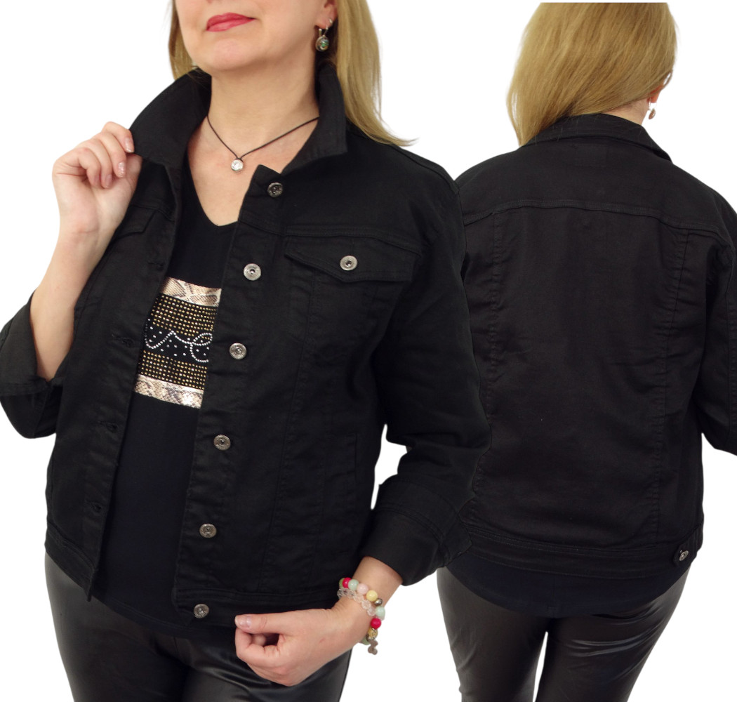 Kurtka Jeansowa Damska Katana Gładka Klasyczna Kaja XL 42