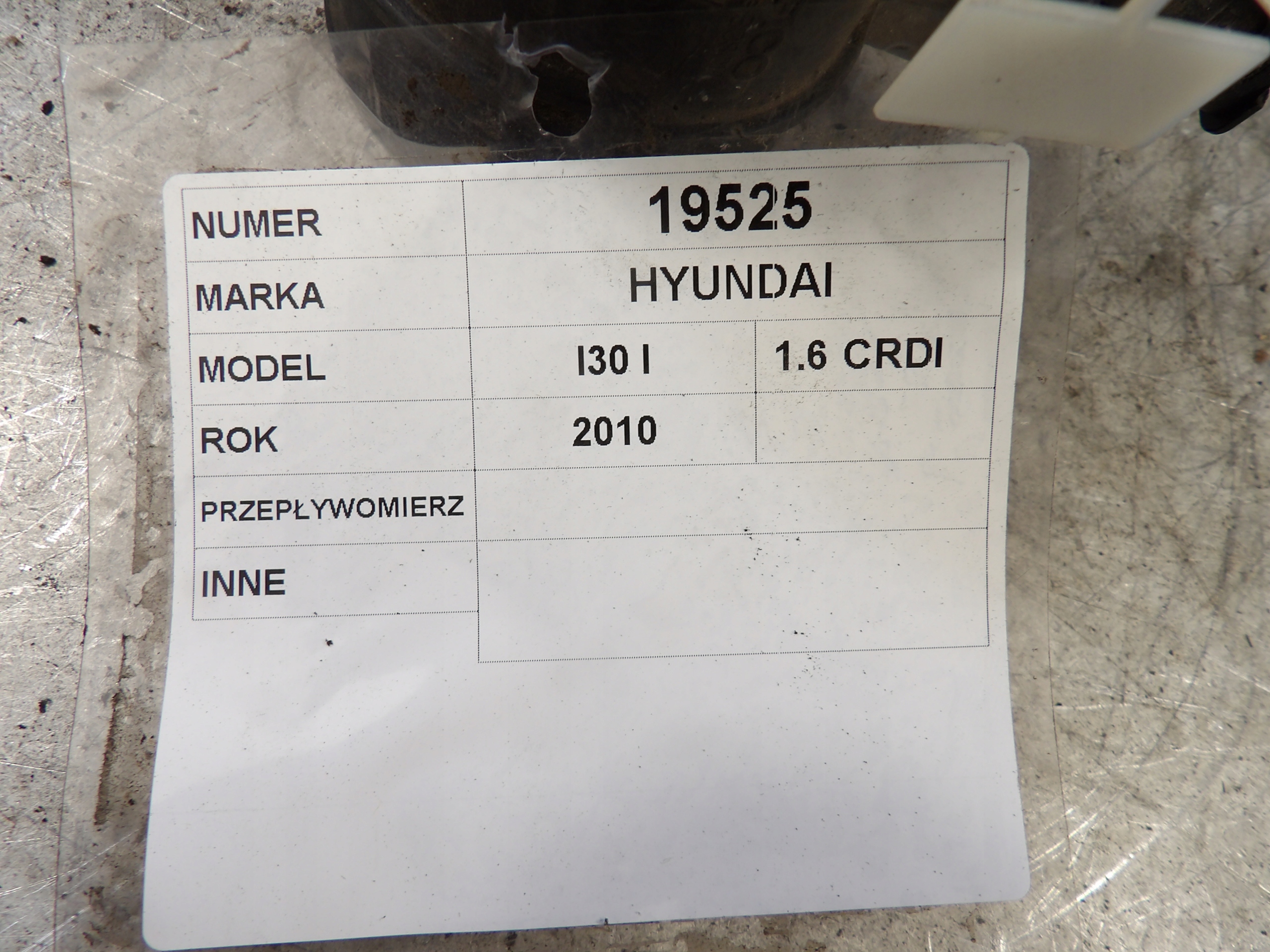 Hyundai i30 flow meter 1,6CRDI 9220930004, 28164-2A401