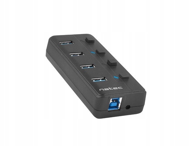 Hub Natec Mantis 2 NHU-1557 (4x Usb 3.0; kolor czarny)