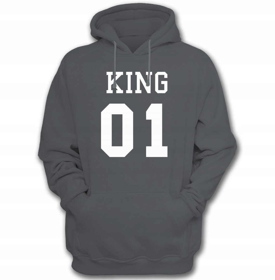 

Bluza z kapturem King Queen PARY-04 szara r.M