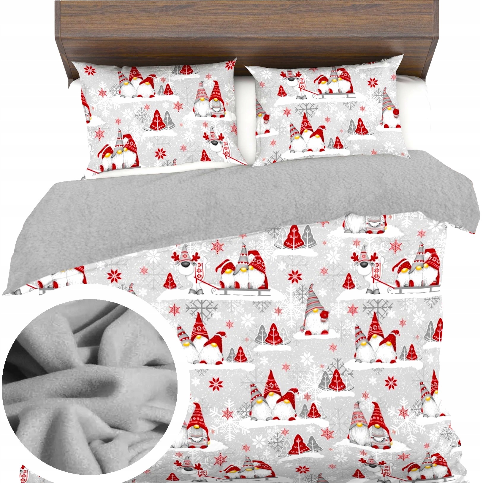 Izolované Povlečení 220x200+1x70x80 Fleece Bavlna Teplá zima/podzim