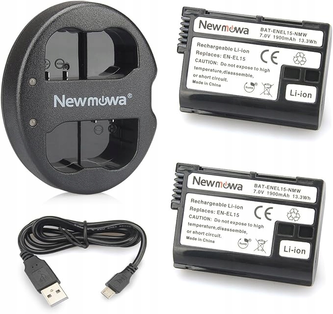 Nová duální Usb nabíječka 2 vyměnitelné akumulátor EN-EL15 pro Nikon