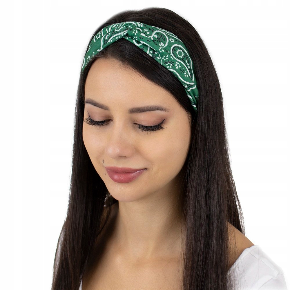 

Opaska Do Włosów pin up Bandamka turban Zielona